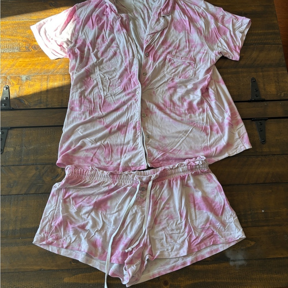 Splendid Pink Tie-Dye Pajama Set - Picture 4 of 7